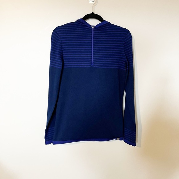 Title nine partially striped 1/4 zip pullover women’s size large - Picture 1 of 8
